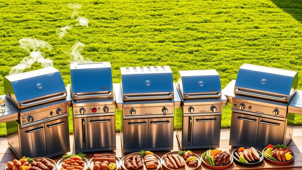 top stainless steel grills