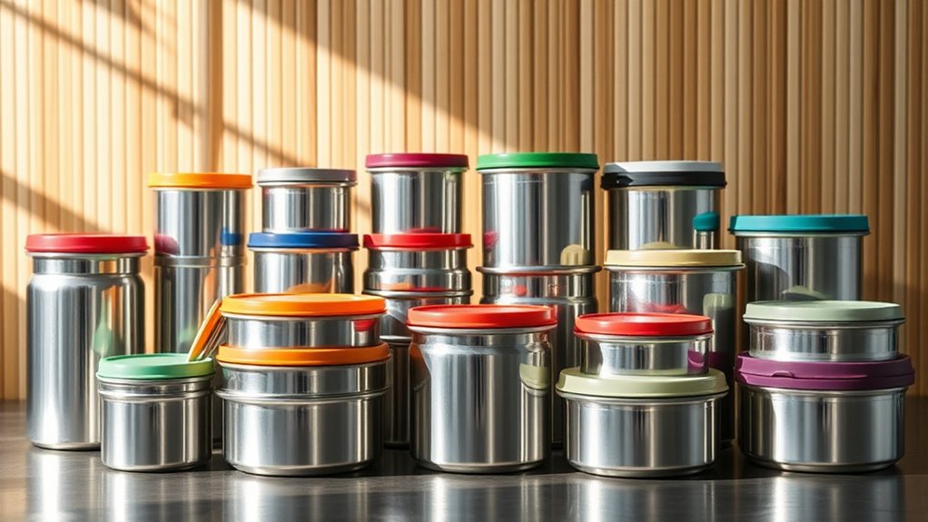 top stainless steel lunch containers