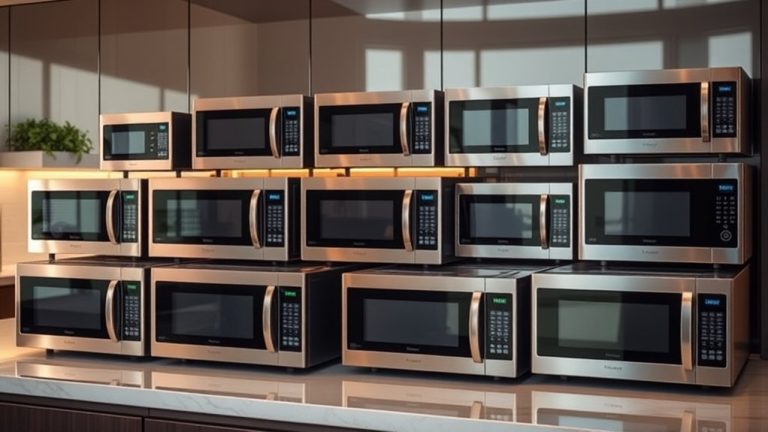 top stainless steel microwaves