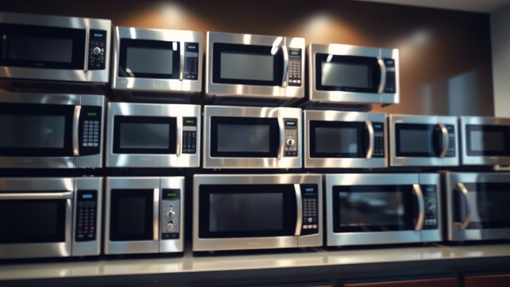 top stainless steel microwaves