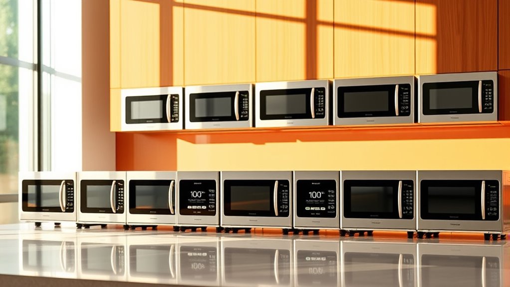 top stainless steel microwaves
