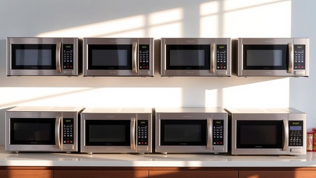 top stainless steel microwaves