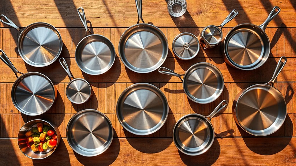 top stainless steel pans