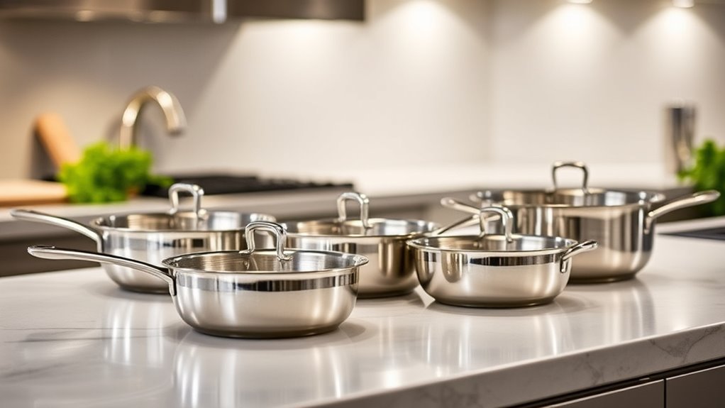 top stainless steel pans
