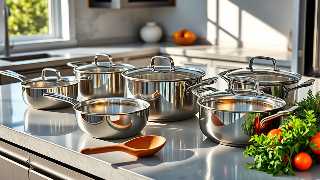 top stainless steel pans