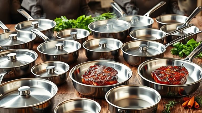 top stainless steel pans