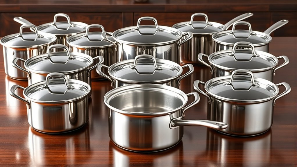 top stainless steel pots