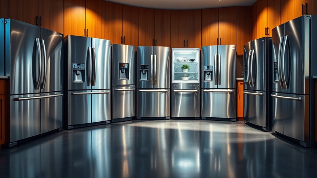 top stainless steel refrigerators