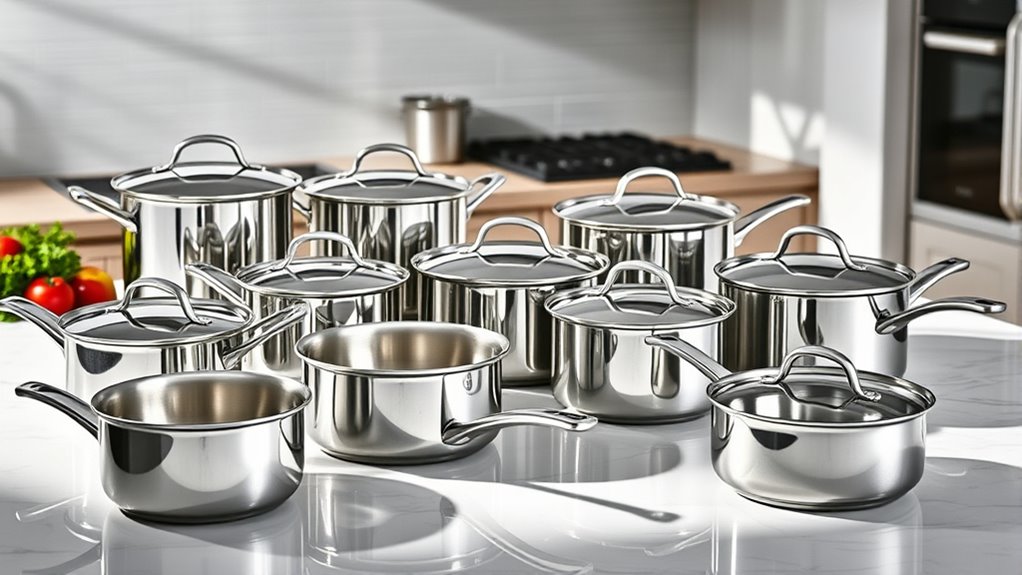 top stainless steel saucepans