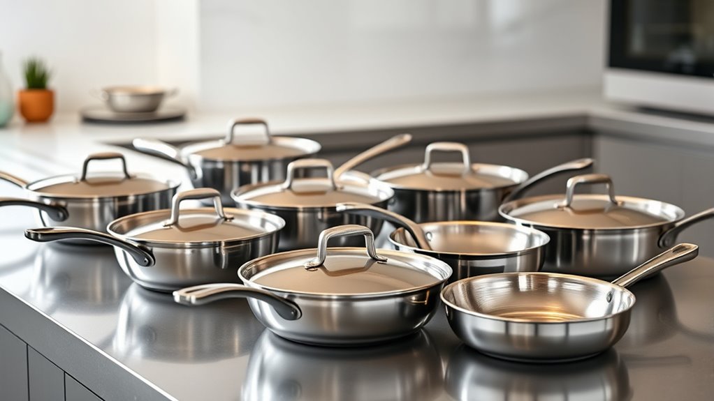 top stainless steel saute pans