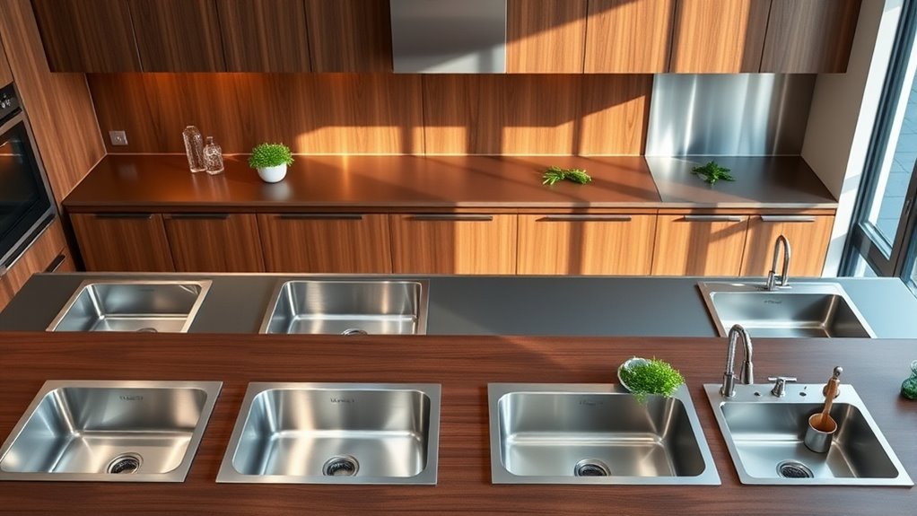 top stainless steel sinks