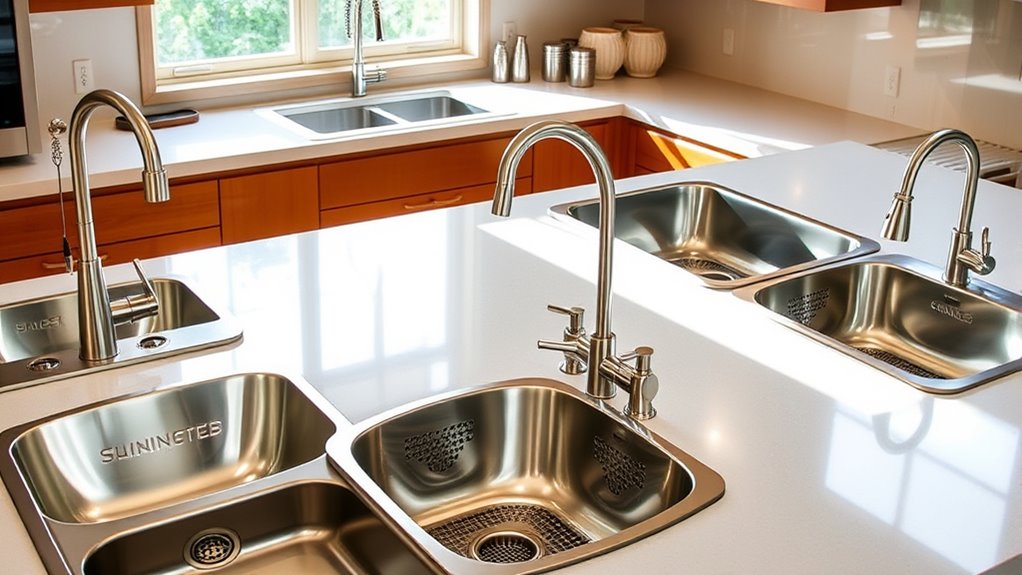 top stainless steel sinks