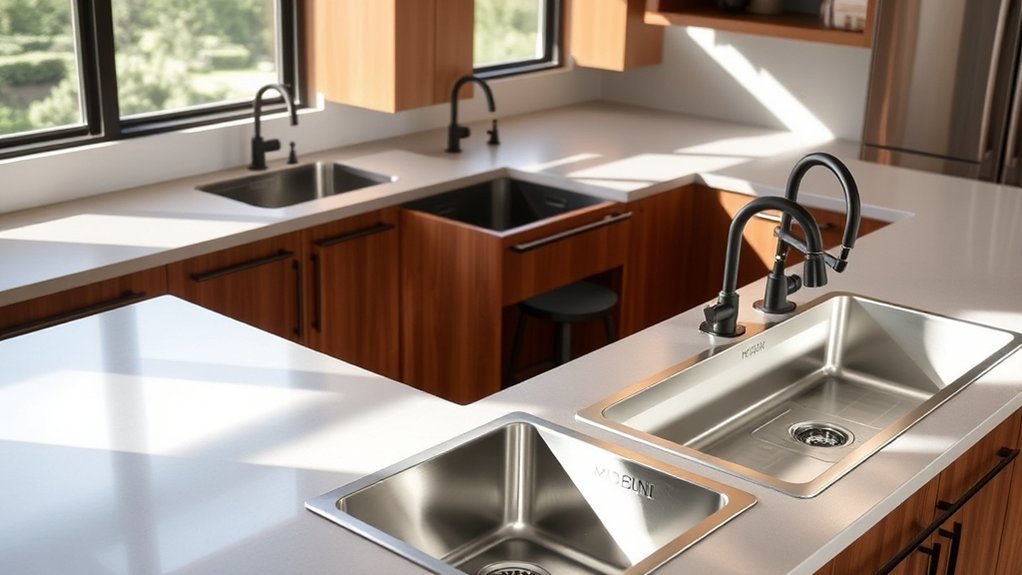 top stainless steel sinks