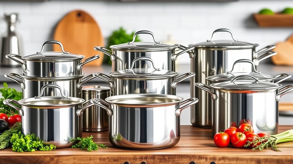 top stainless steel stock pots