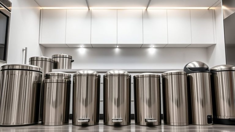 top stainless steel trash cans
