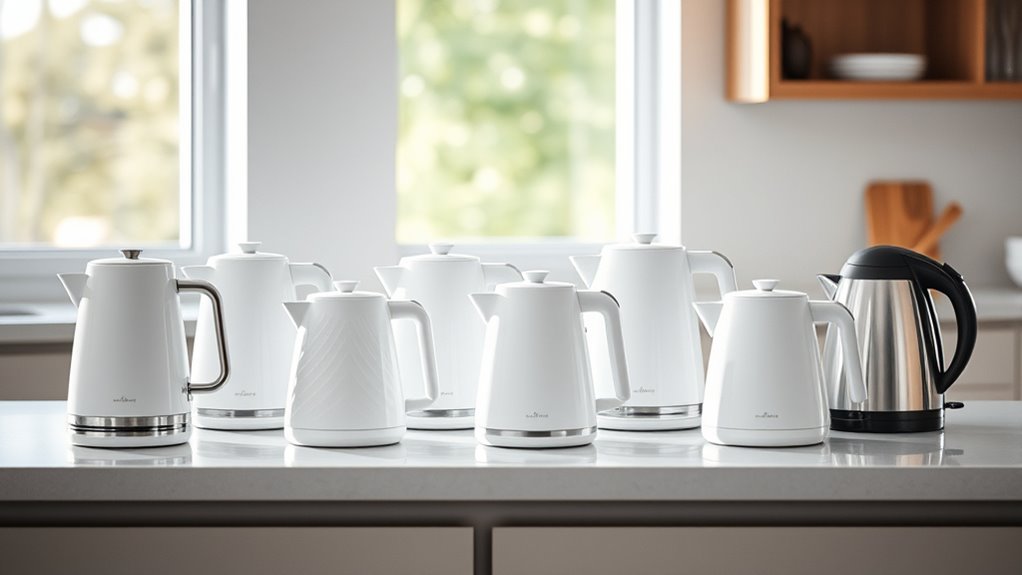 top white electric kettles