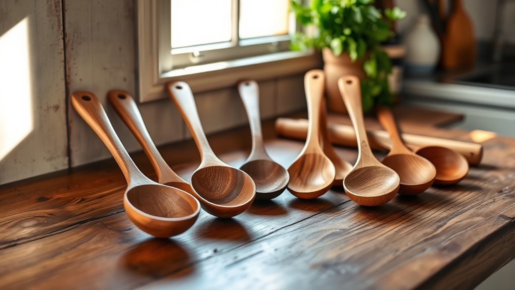 top wooden cooking spoons