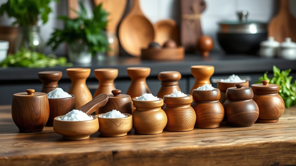 top wooden salt holders