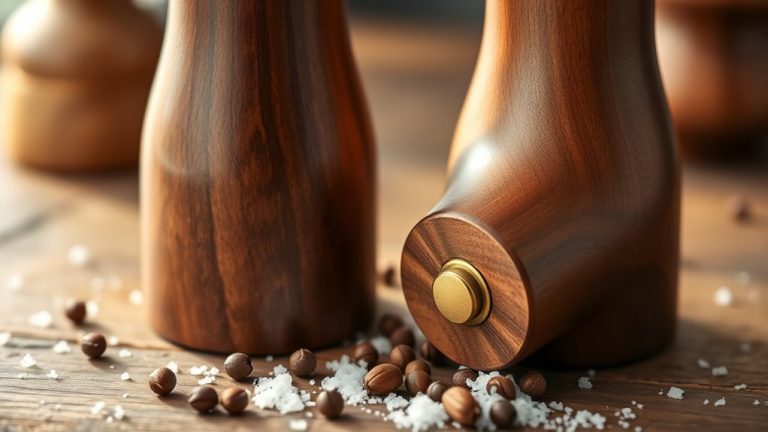 top wooden salt pepper grinders