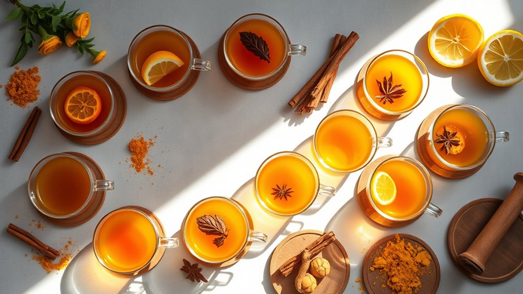 turmeric and ginger wellness teas