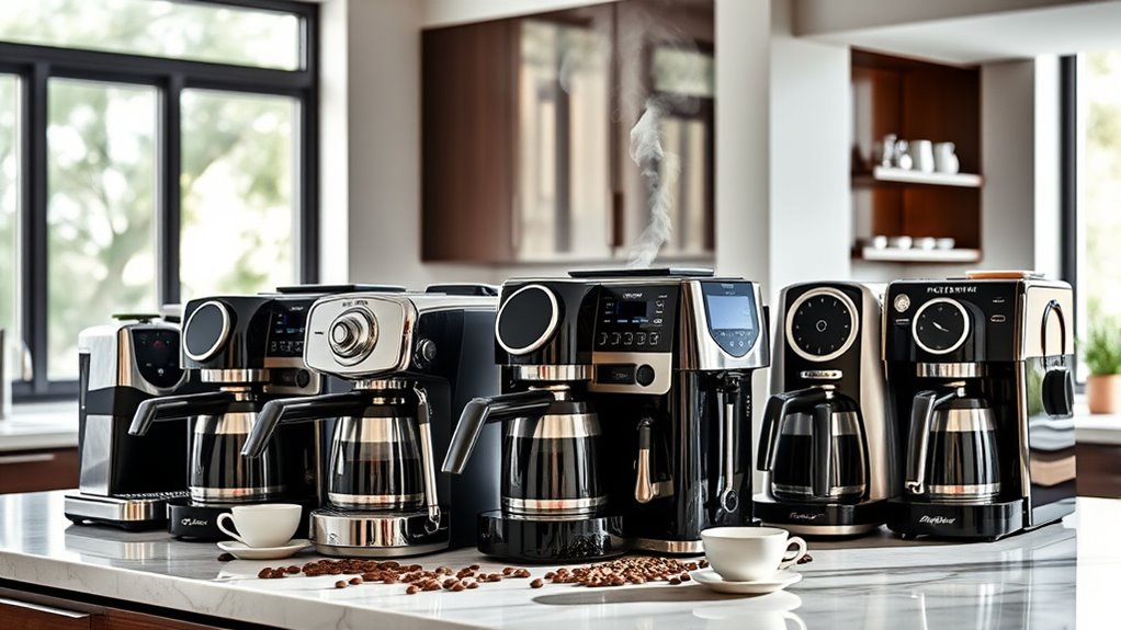 versatile coffee machines selection