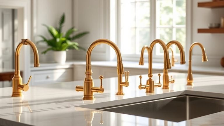 brass kitchen faucets selection