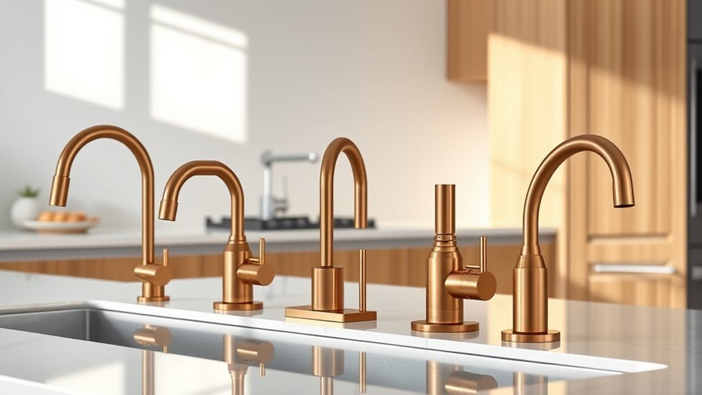 champagne bronze kitchen faucets