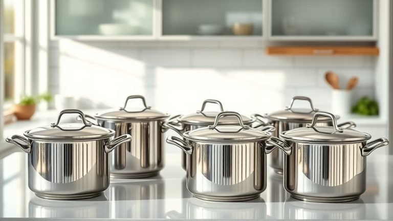 durable shiny stainless steel cookers