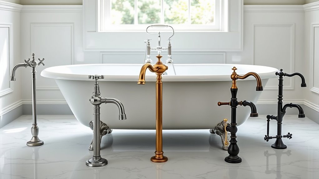 elegant clawfoot tub faucets