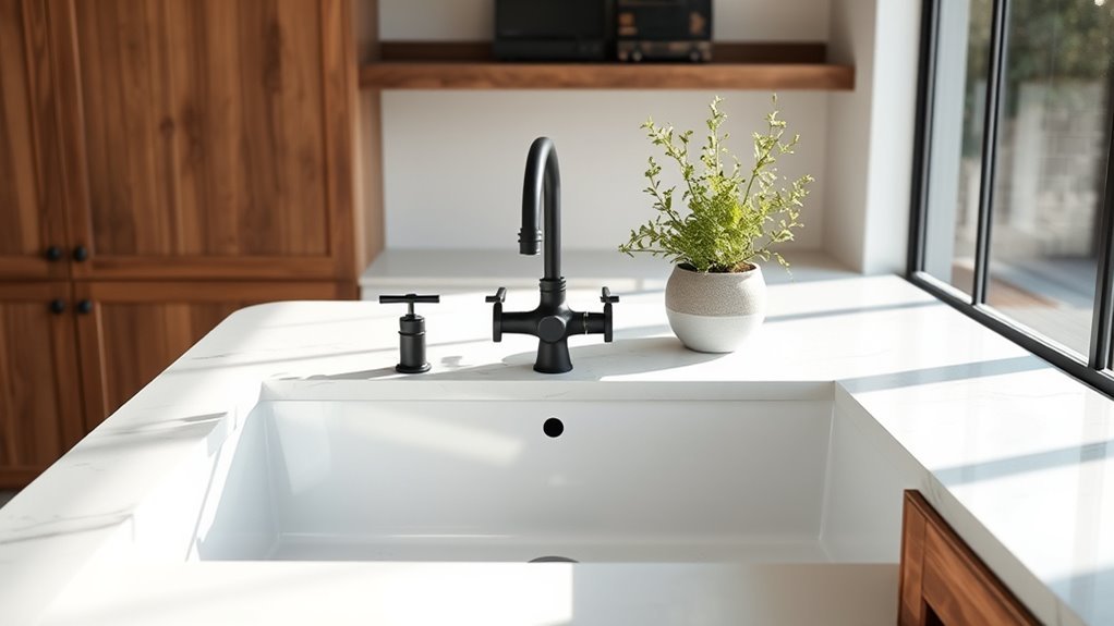farmhouse sinks with faucets