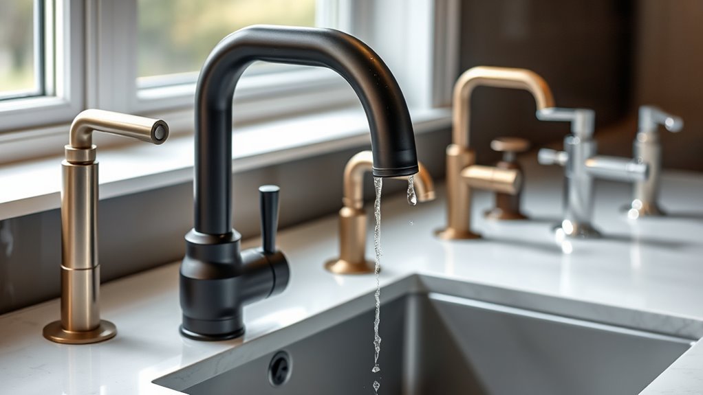 kitchen faucet finishes selection
