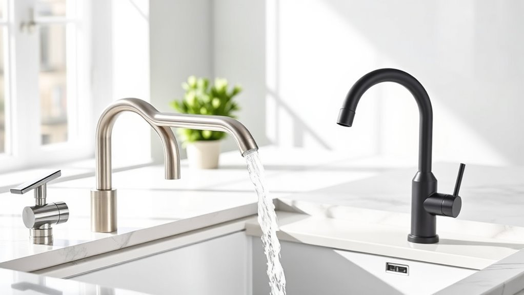 left handed kitchen faucet options