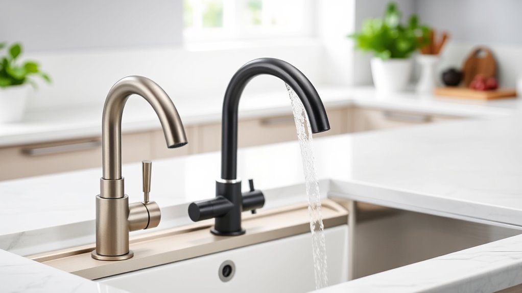 low profile kitchen faucets