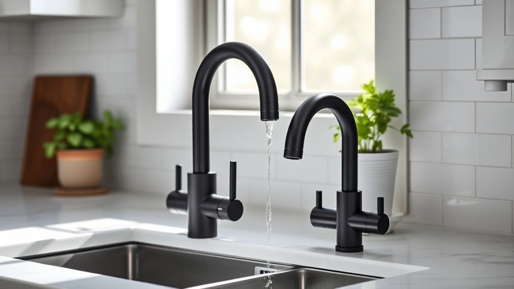 matte black kitchen faucets