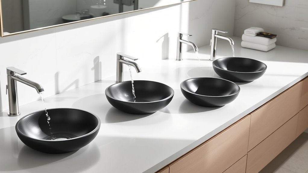 minimal splash sink faucets