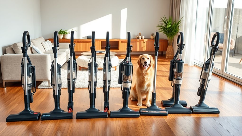 pet hair bagless vacuums