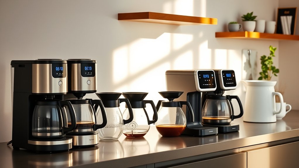 scheduled brewing coffee makers