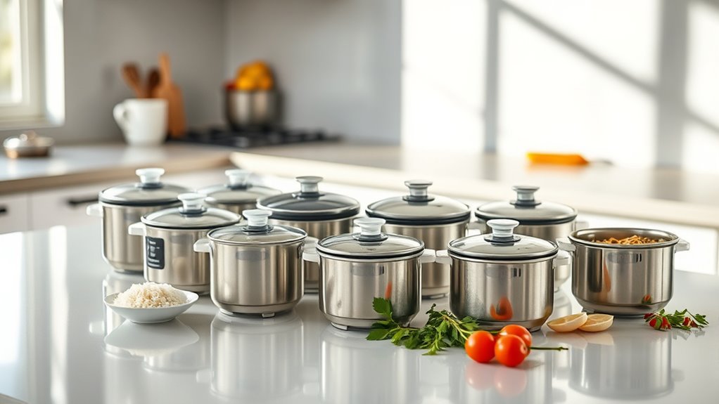 small stainless steel rice cookers