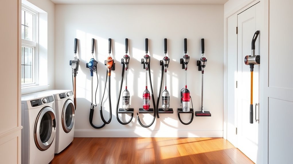 space saving stylish wall vacuums