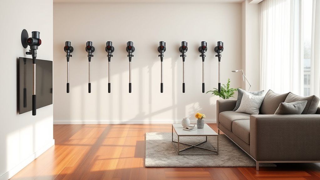 space saving wall vacuums