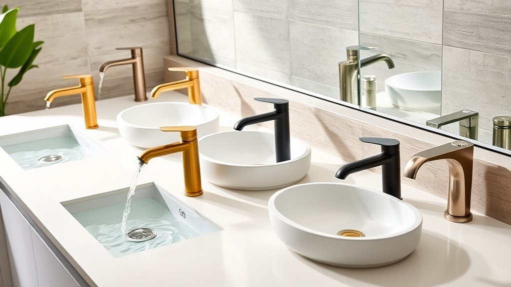 stylish bathroom vessel faucets