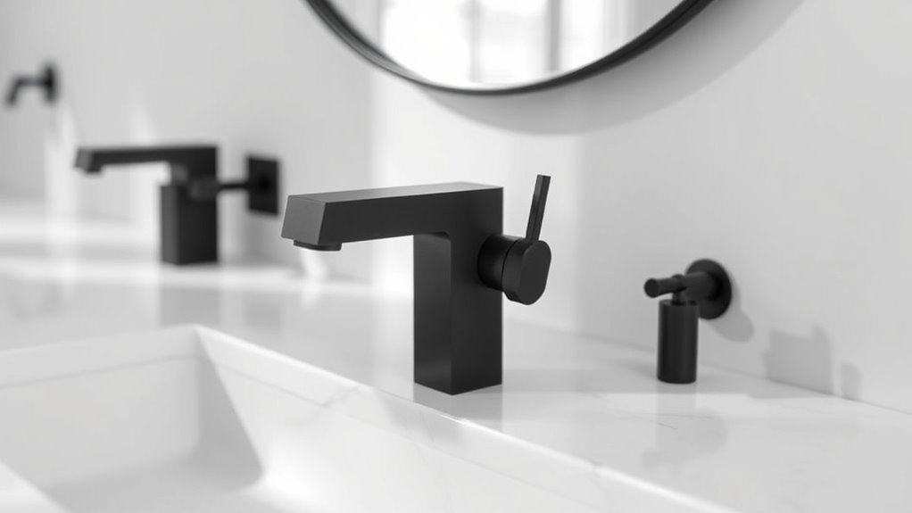 stylish black bathroom faucets