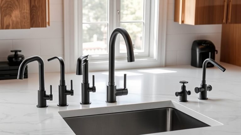 stylish black kitchen faucets