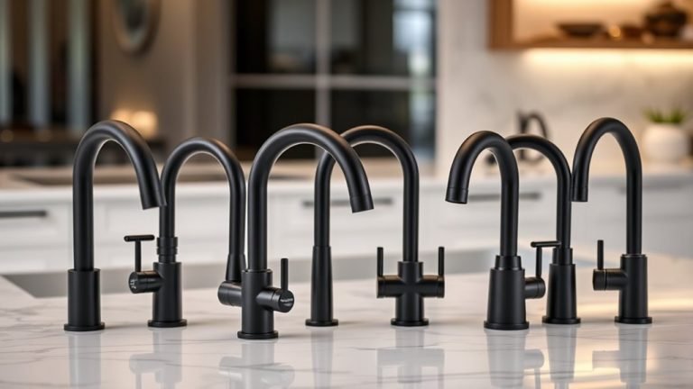 stylish black kitchen faucets