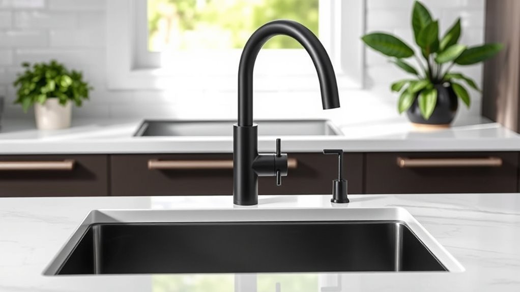 stylish black kitchen faucets