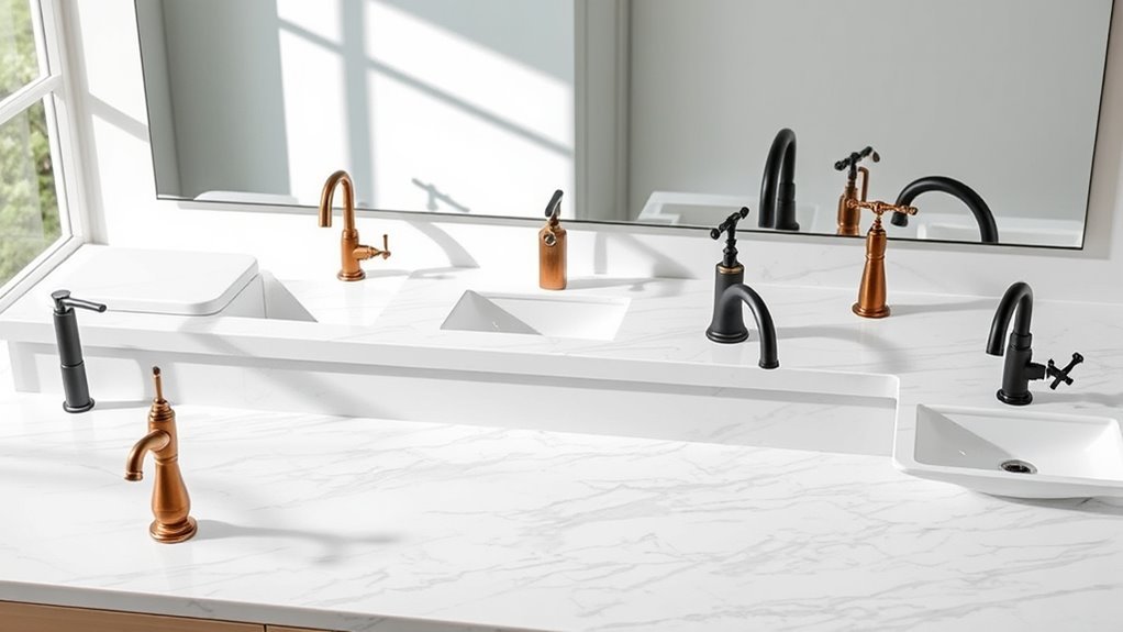 stylish bronze bathroom faucets