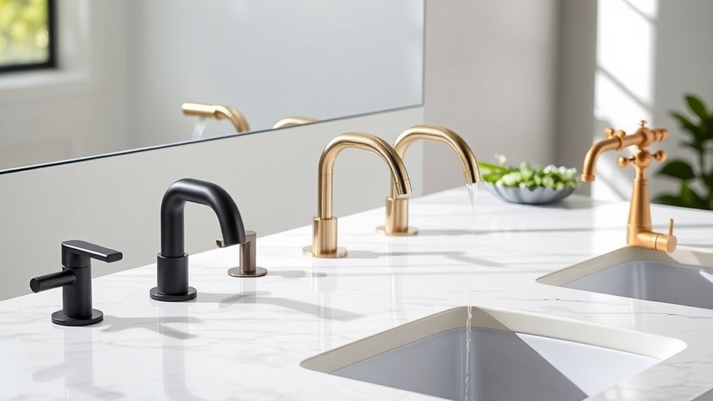 stylish designer bathroom faucets