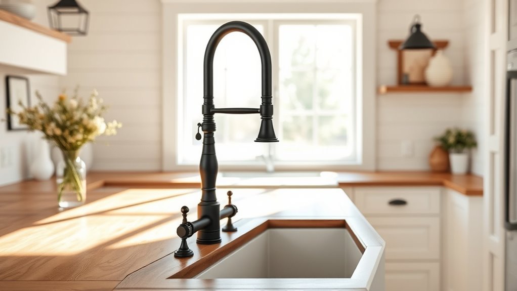 stylish farmhouse kitchen faucets