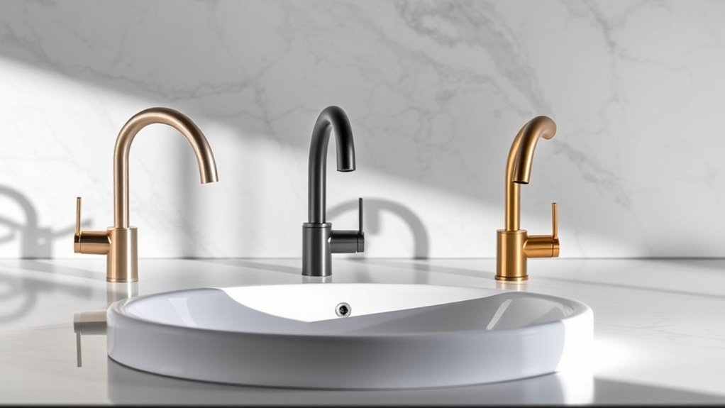 stylish gooseneck bathroom faucets