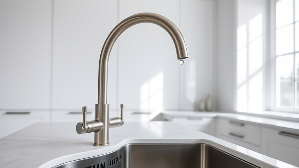 stylish high rise kitchen faucets
